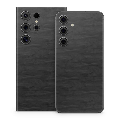 Black Woodgrain Samsung Galaxy S24 Series Skin