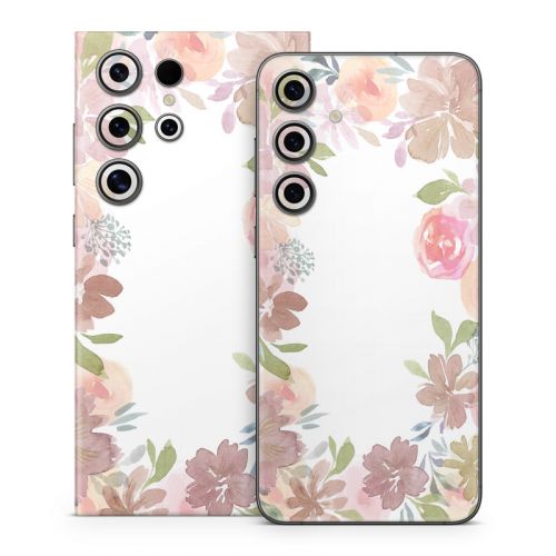 Blush Flower Frame Samsung Galaxy S24 Series Skin