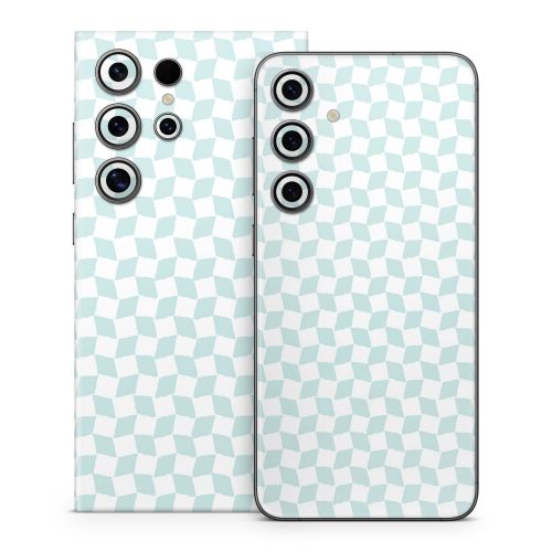 Checker Light Blue Samsung Galaxy S24 Series Skin
