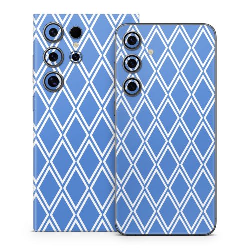 Blue Checks Samsung Galaxy S24 Series Skin