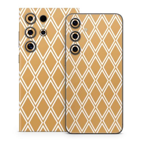 Orange Checks Samsung Galaxy S24 Series Skin