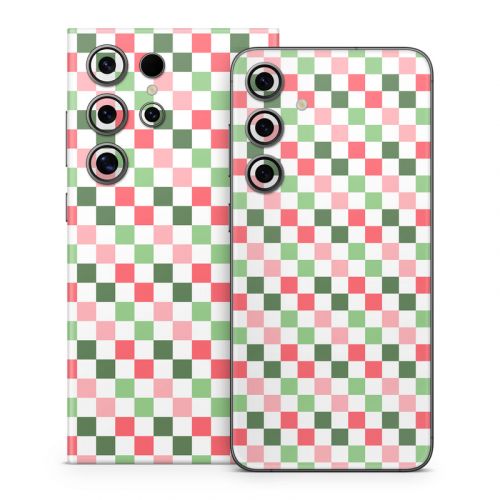 Christmas Checkers Samsung Galaxy S24 Series Skin
