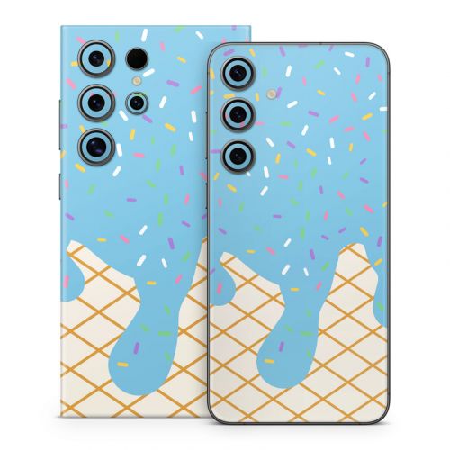 Cotton Candy Ice Cream Drip Samsung Galaxy S24 Series Skin