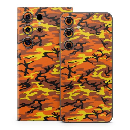 iStyles your device with Orange Camo