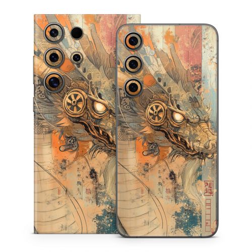 Orange Dragon Samsung Galaxy S24 Series Skin