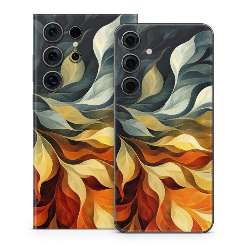 Orange and Charcoal Samsung Galaxy S24 Series Skin