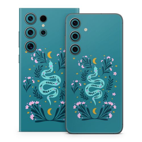 Snake and Flowers Samsung Galaxy S24 Series Skin