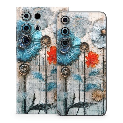 Steampunk Flowers Samsung Galaxy S24 Series Skin