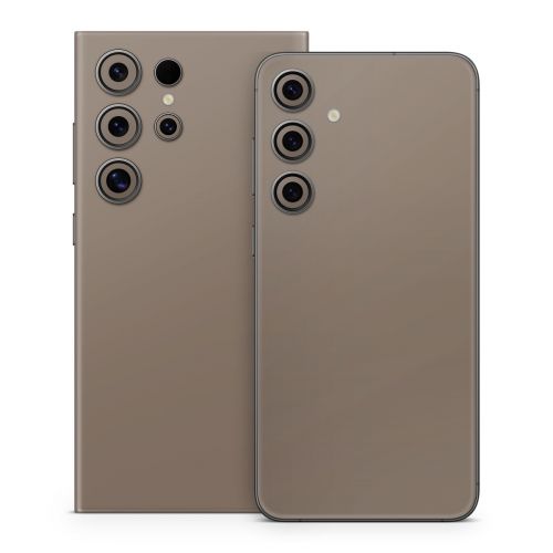 Solid State Flat Dark Earth Samsung Galaxy S24 Series Skin