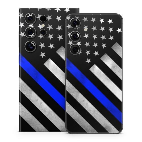 Thin Blue Line Hero Samsung Galaxy S24 Series Skin