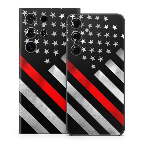 Thin Red Line Hero Samsung Galaxy S24 Series Skin