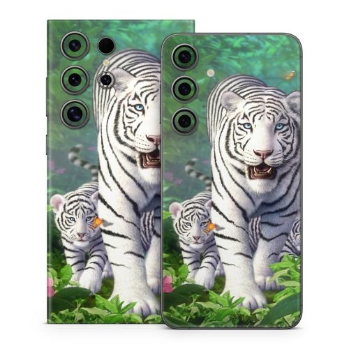 White Tigers Samsung Galaxy S24 Series Skin