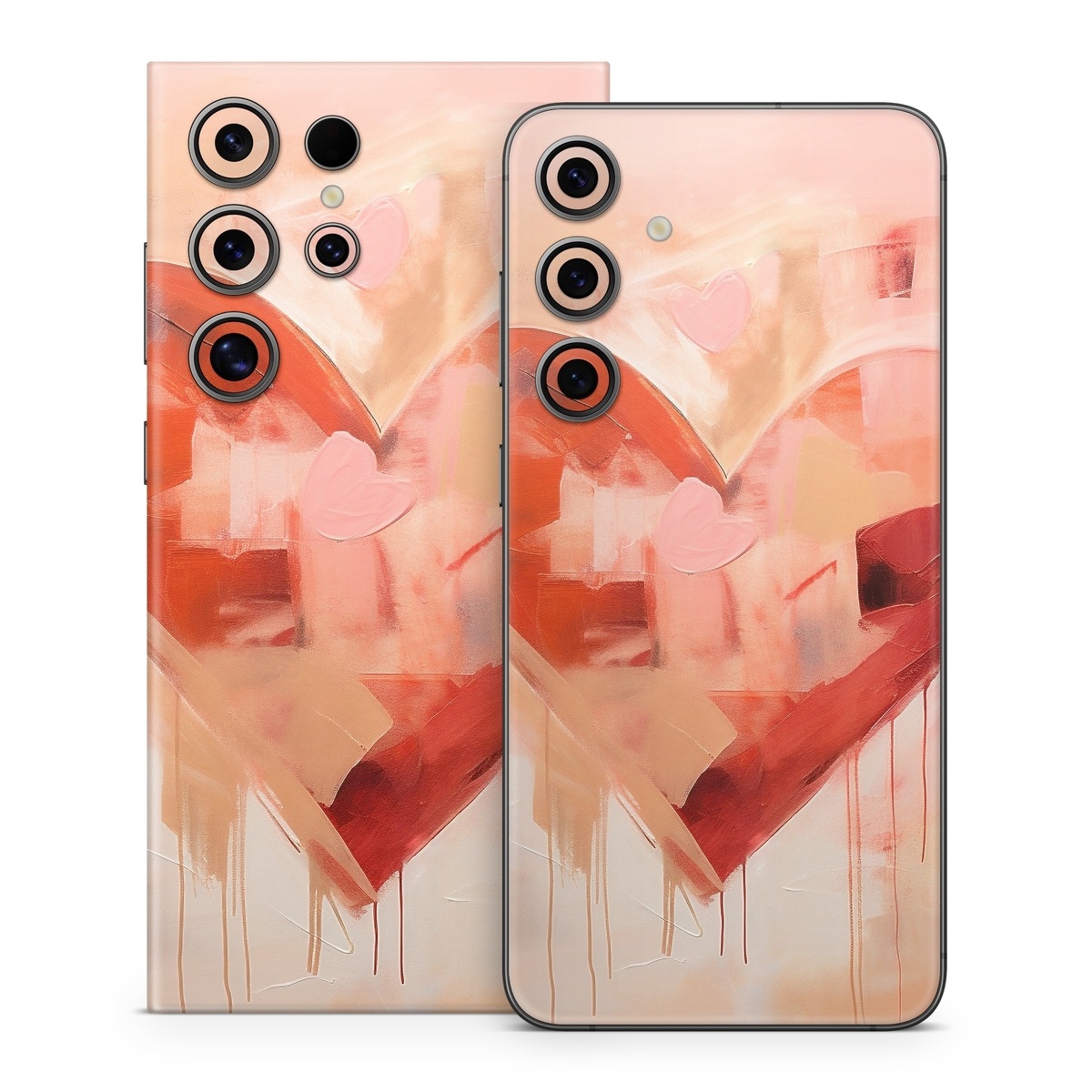 Samsung Galaxy S24 Series Skin design of Paint, Art paint, Orange, Art, Font, Red, Painting, Tints and shades, Creative arts, Petal, with red, yellow, orange, pink, black, white colors