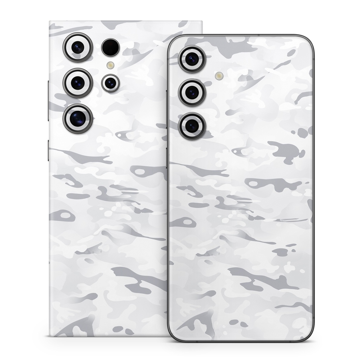 Samsung Galaxy S24 Series Skin design of Vertebrate, Mammal, Grey, Pattern, Monochrome, Art, Monochrome photography, Rock, Font, Winter, with white, gray colors