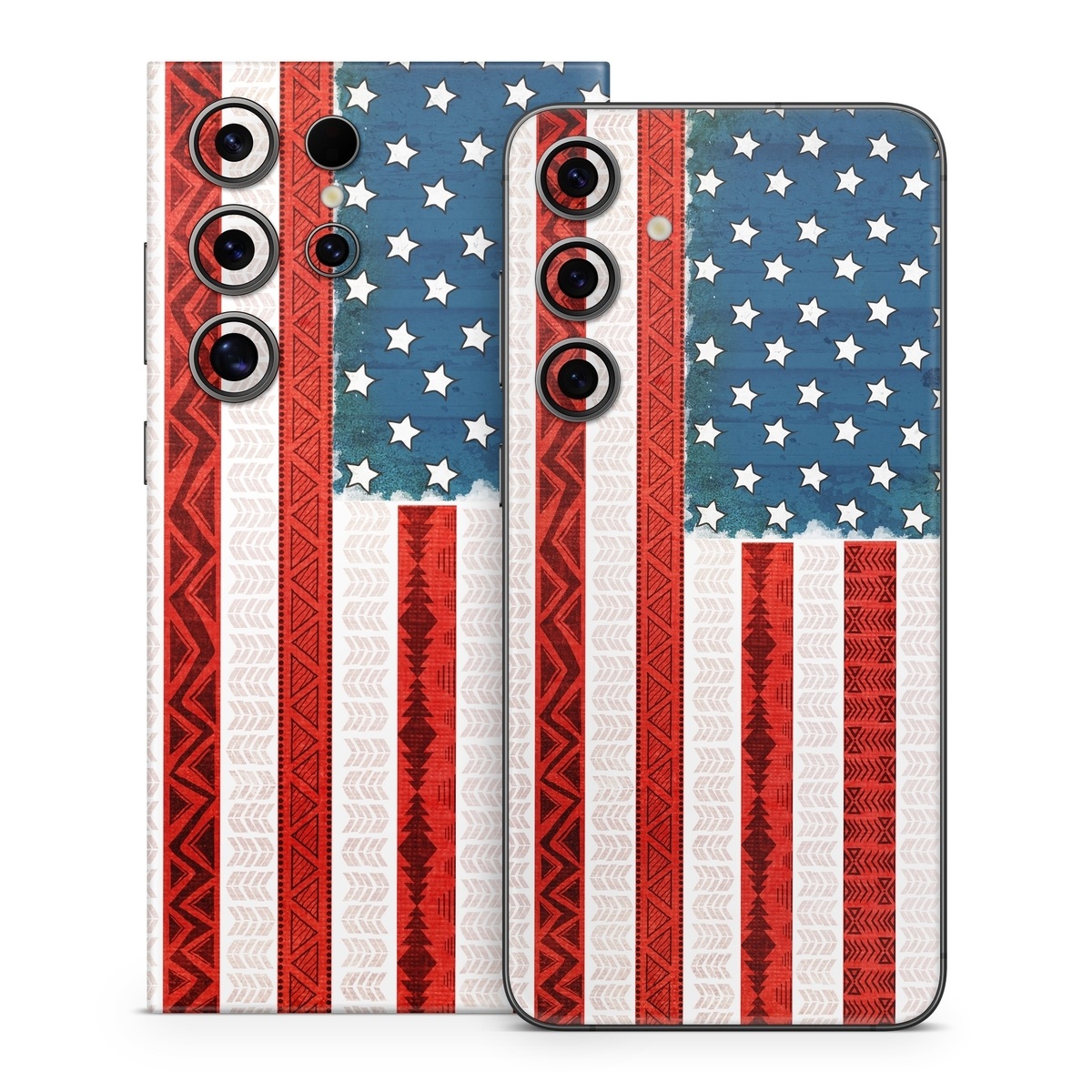 Samsung Galaxy S24 Series Skin design of Flag, Flag of the united states, Red, Flag Day (USA), Line, Pattern, Textile, Independence day, Veterans day, Tablecloth, with red, blue, white colors