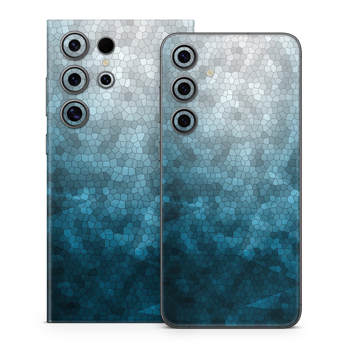 Samsung Galaxy S24 Series Skin design of Blue, Aqua, Turquoise, Green, Water, Teal, Sky, Azure, Pattern, Atmosphere, with blue, white, gray colors