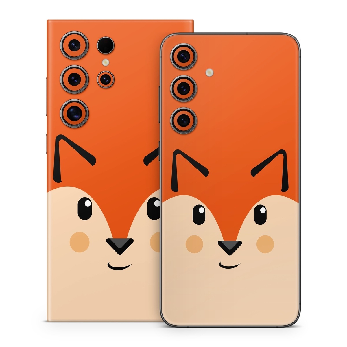 Samsung Galaxy S24 Series Skin design of Cartoon, Animated cartoon, Nose, Snout, Illustration, Whiskers, Clip art, Hamster, Animation, Art, with black, red, yellow, orange colors