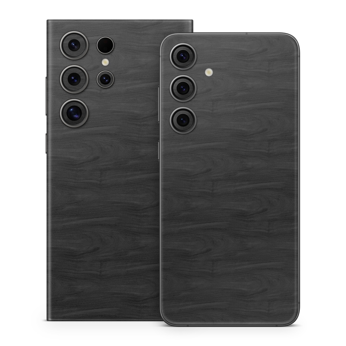 Samsung Galaxy S24 Series Skin design of Black, Brown, Wood, Grey, Flooring, Floor, Laminate flooring, Wood flooring, with black colors