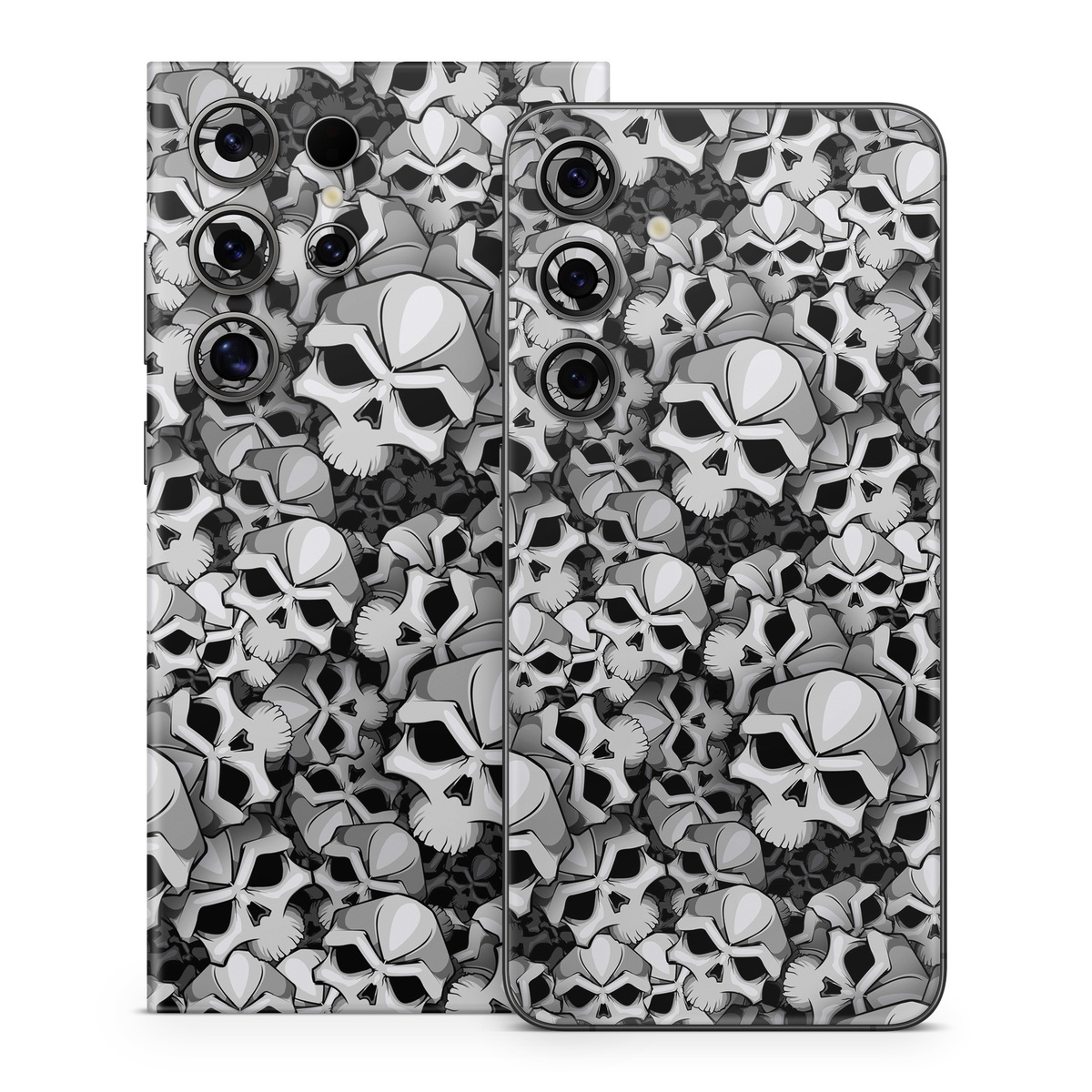 Samsung Galaxy S24 Series Skin design of Pattern, Black-and-white, Monochrome, Ball, Football, Monochrome photography, Design, Font, Stock photography, Photography, with gray, black colors