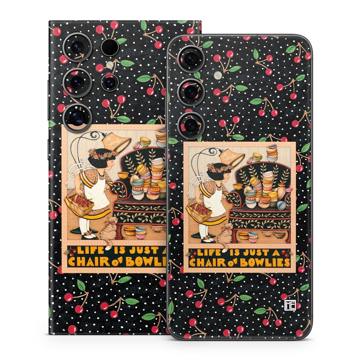 Samsung Galaxy S24 Series Skin design of Poster, Illustration, Christmas eve, Christmas, Art, with black, red, green, orange, yellow colors