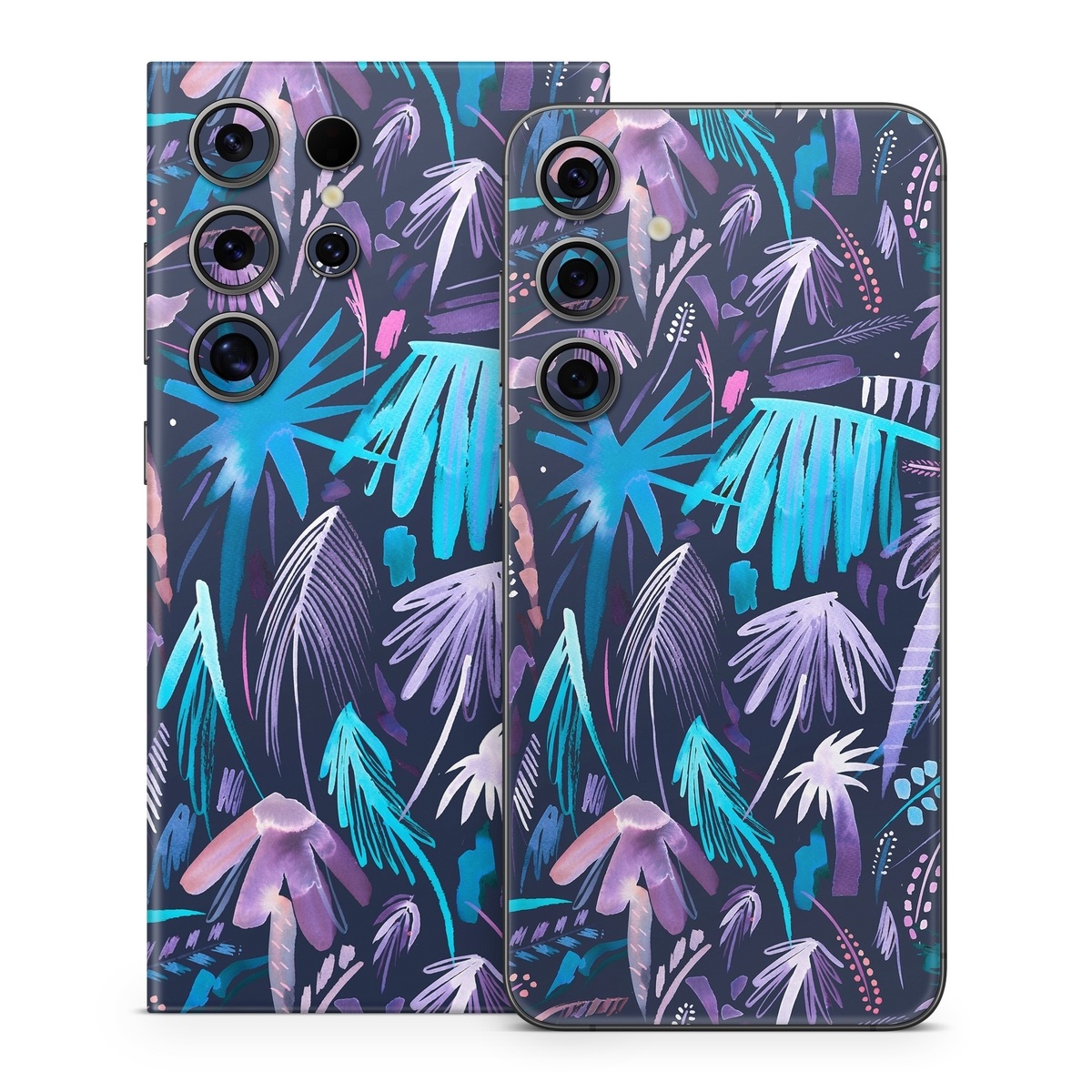 Samsung Galaxy S24 Series Skin design of Purple, Blue, Graffiti, Pattern, Psychedelic art, Art, Violet, Lilac, Design, Electric blue, with blue, purple, black, white, pink colors