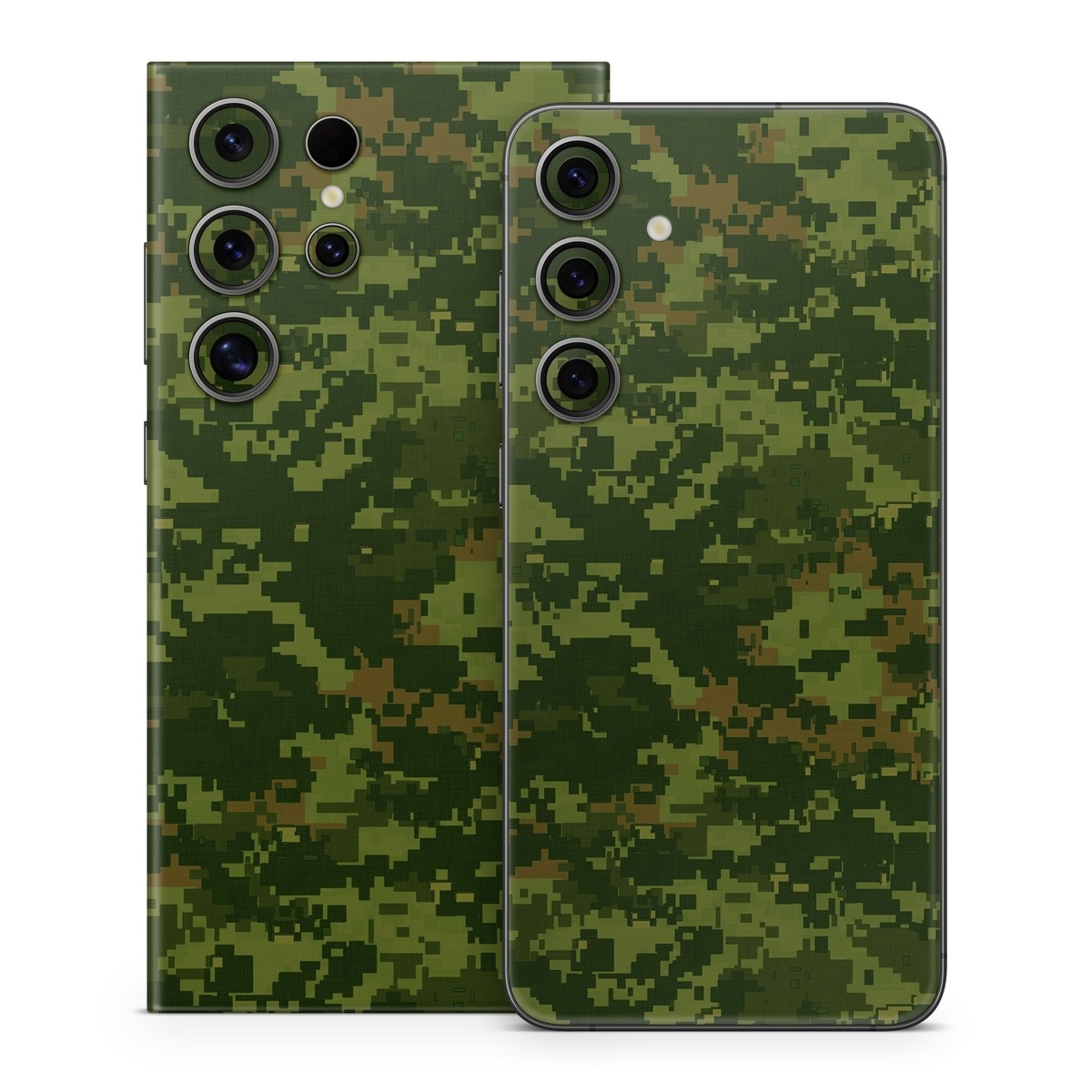 Samsung Galaxy S24 Series Skin design of Military camouflage, Green, Pattern, Uniform, Camouflage, Clothing, Design, Leaf, Plant, with green, brown colors