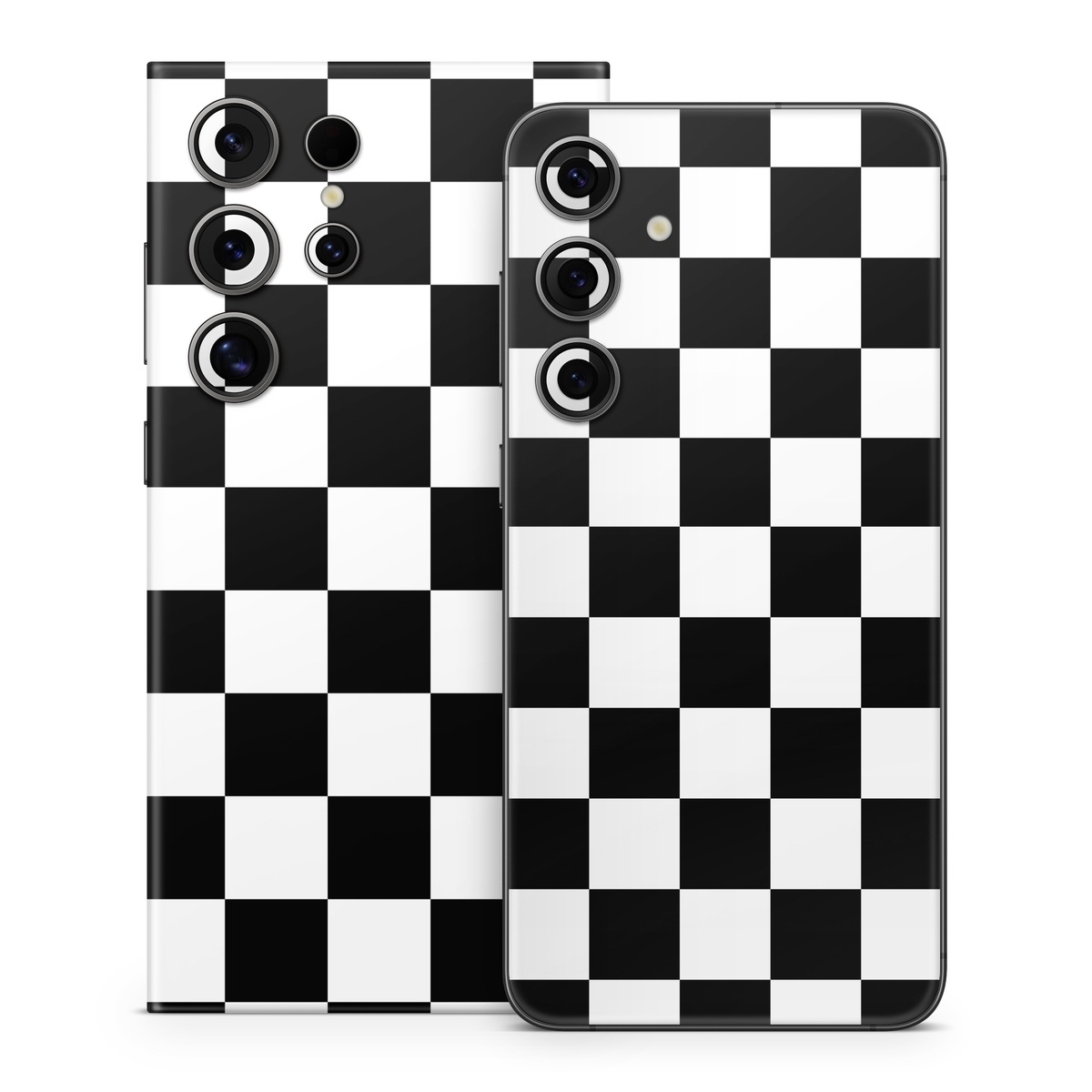 Samsung Galaxy S24 Series Skin design of Black, Photograph, Games, Pattern, Indoor games and sports, Black-and-white, Line, Design, Recreation, Square, with black, white colors