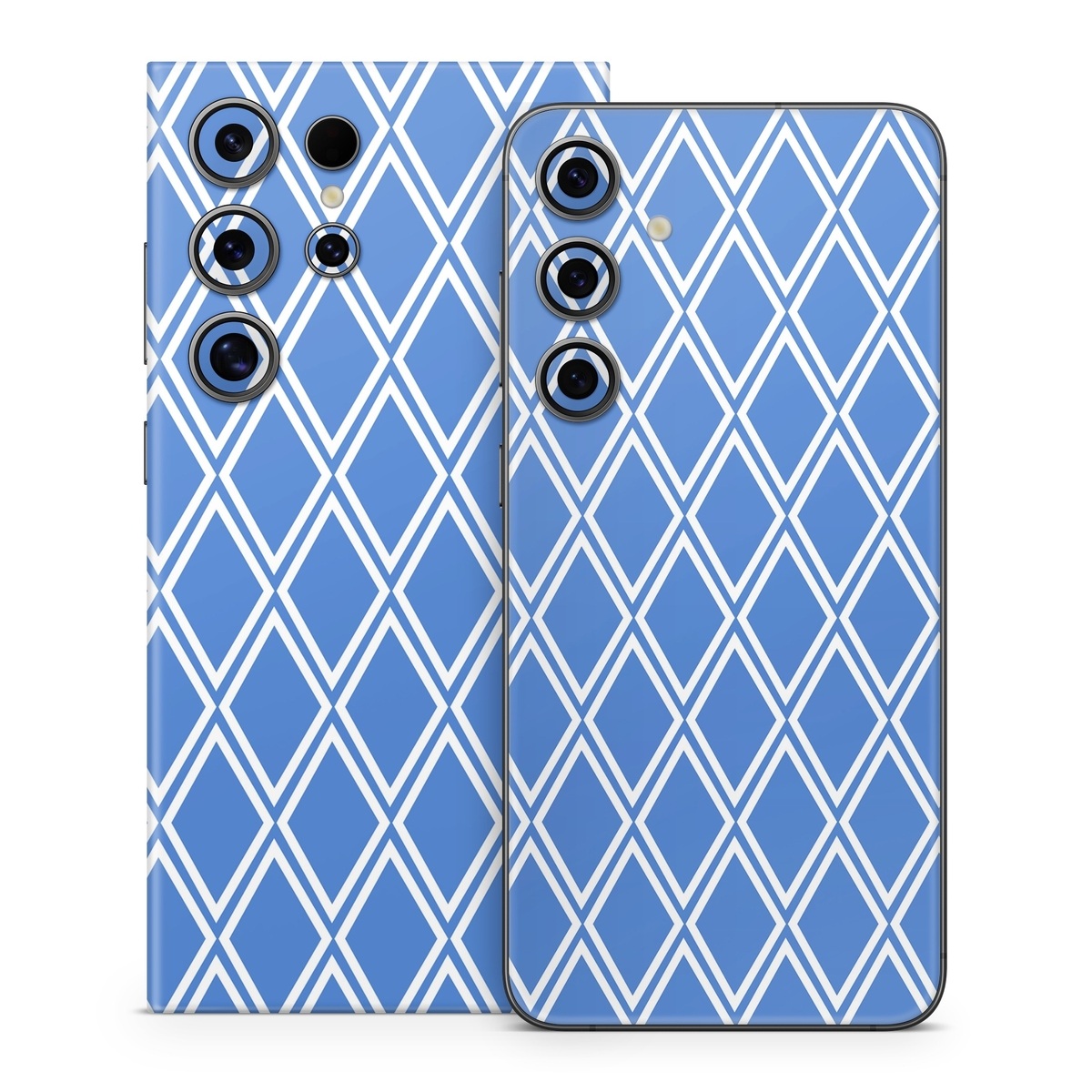 Samsung Galaxy S24 Series Skin design of Azure, Font, Aqua, Material property, Symmetry, Parallel, Rectangle, Electric blue, Circle, Pattern, with blue, white colors