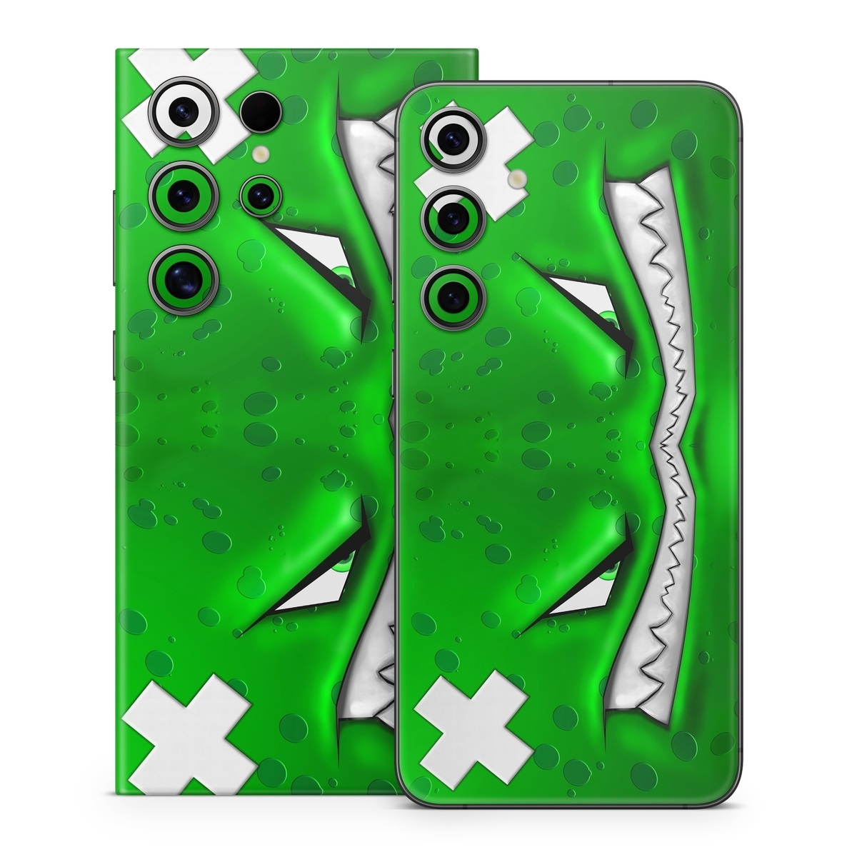 Samsung Galaxy S24 Series Skin design of Green, Font, Animation, Logo, Graphics, Games, with green, white colors