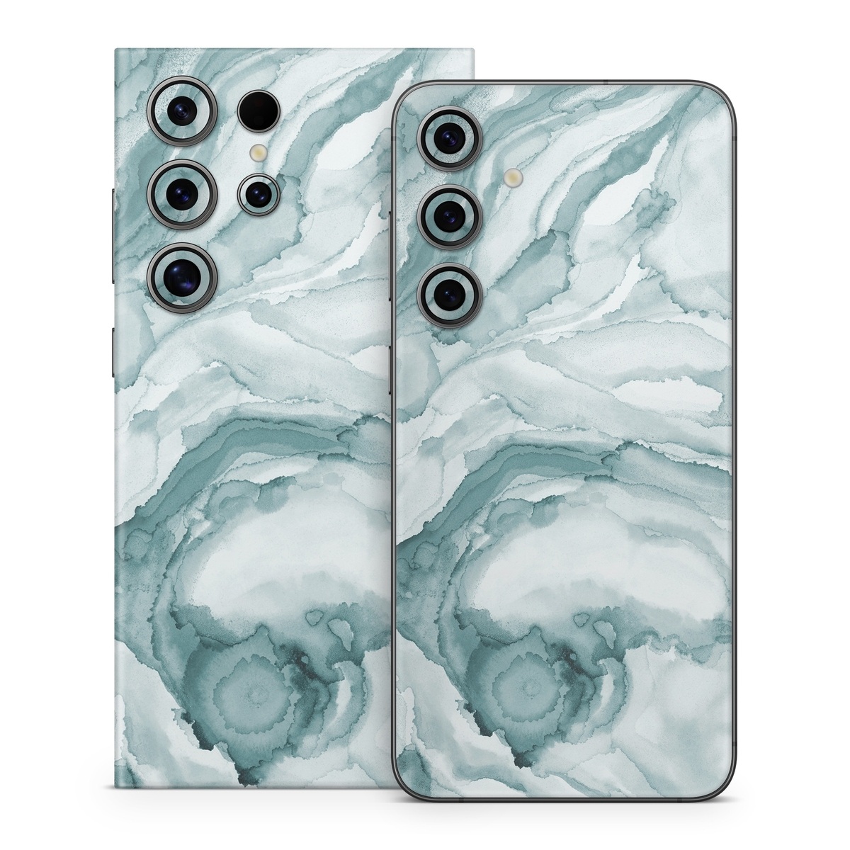 Samsung Galaxy S24 Series Skin design of Liquid, Fluid, Snow, Polar ice cap, Ice cap, Aqua, Melting, Glacial landform, Arctic ocean, Pattern, with blue, gray, white colors