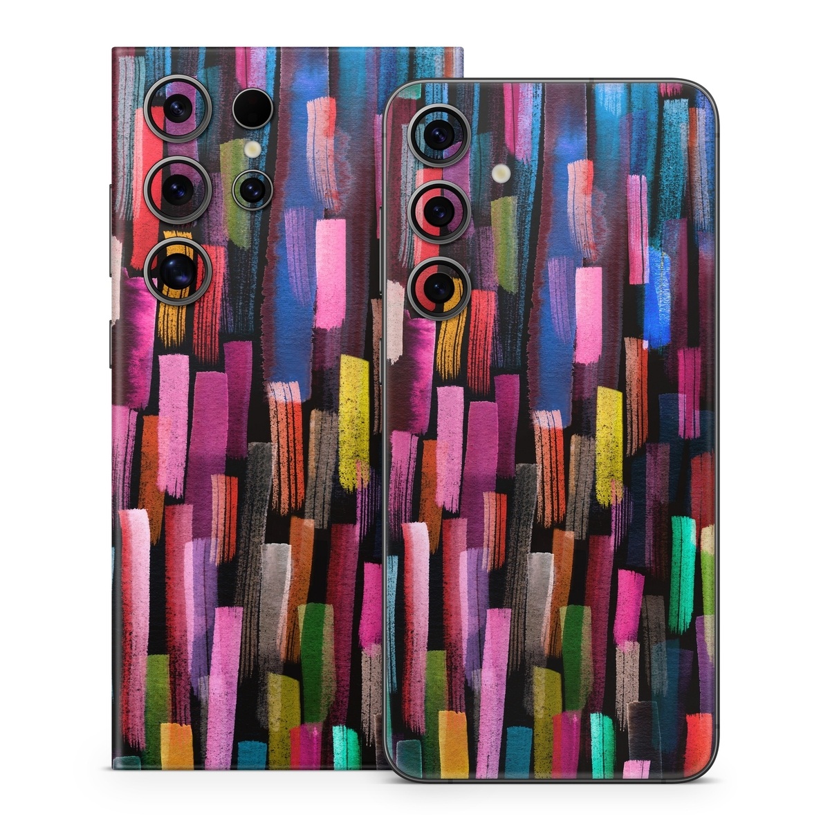 Samsung Galaxy S24 Series Skin design of Colorfulness, Textile, Art, Wood, Line, Material property, Font, Pattern, Tints and shades, Magenta, with black, blue, green, red, pink, yellow, orange, white, gray colors