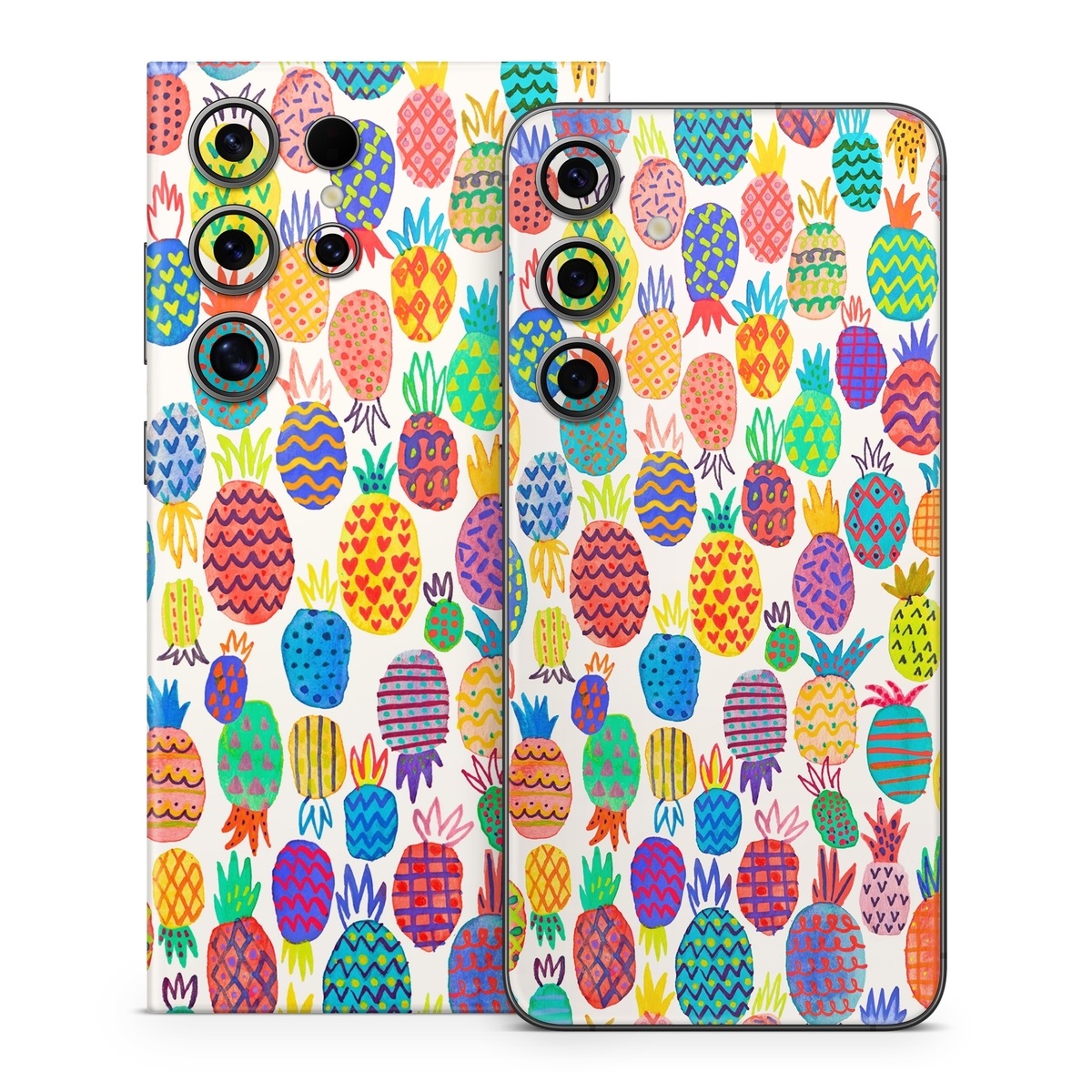 Samsung Galaxy S24 Series Skin design of Colorfulness, Textile, Art, Line, Circle, Symmetry, Pattern, Electric blue, Visual arts, Design, with white, red, blue, green, yellow, purple, pink colors