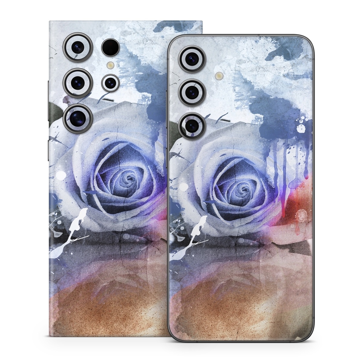 Samsung Galaxy S24 Series Skin design of Watercolor paint, Painting, Illustration, Graphic design, Art, Paint, Visual arts, Design, Acrylic paint, Graphics, with red, white, black, orange, pink colors