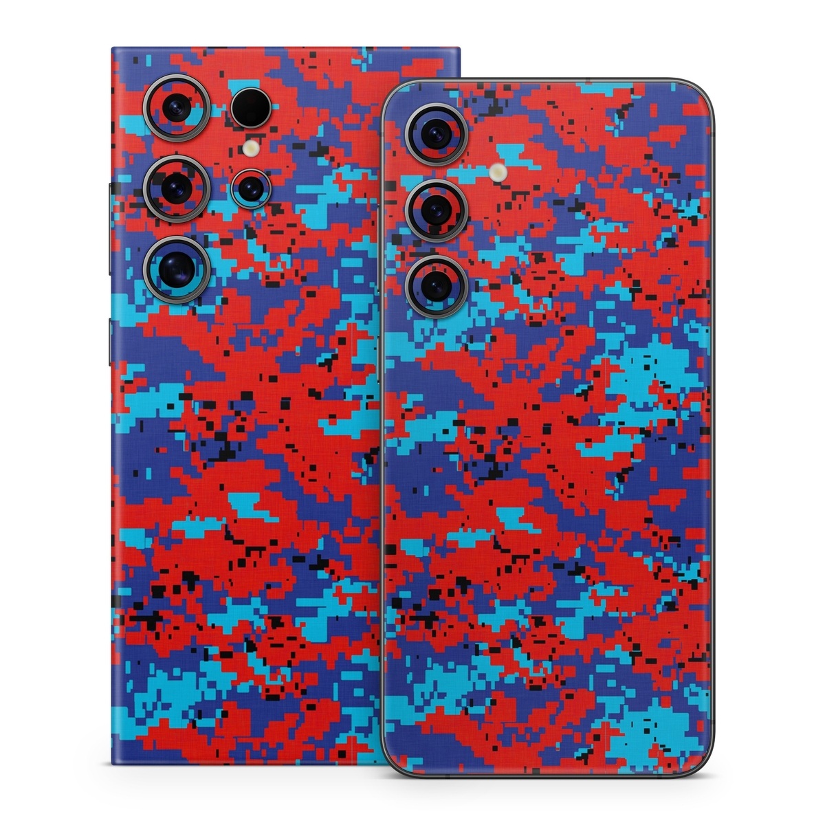 Samsung Galaxy S24 Series Skin design of Blue, Red, Pattern, Textile, Electric blue, with blue, red colors
