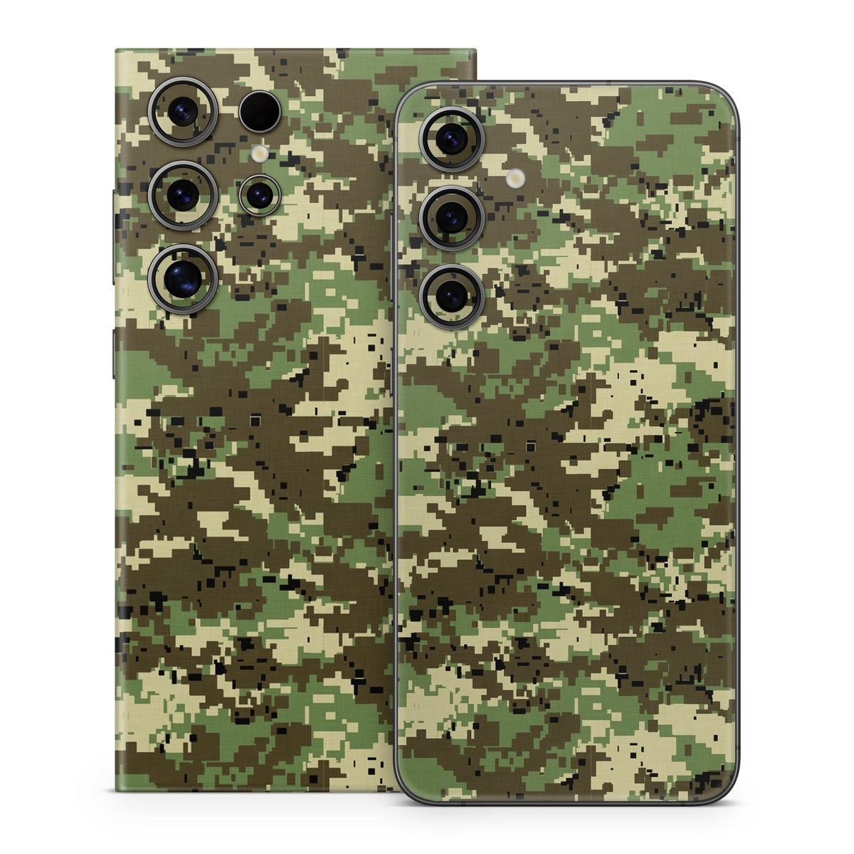 Samsung Galaxy S24 Series Skin design of Military camouflage, Pattern, Camouflage, Green, Uniform, Clothing, Design, Military uniform, with black, gray, green colors