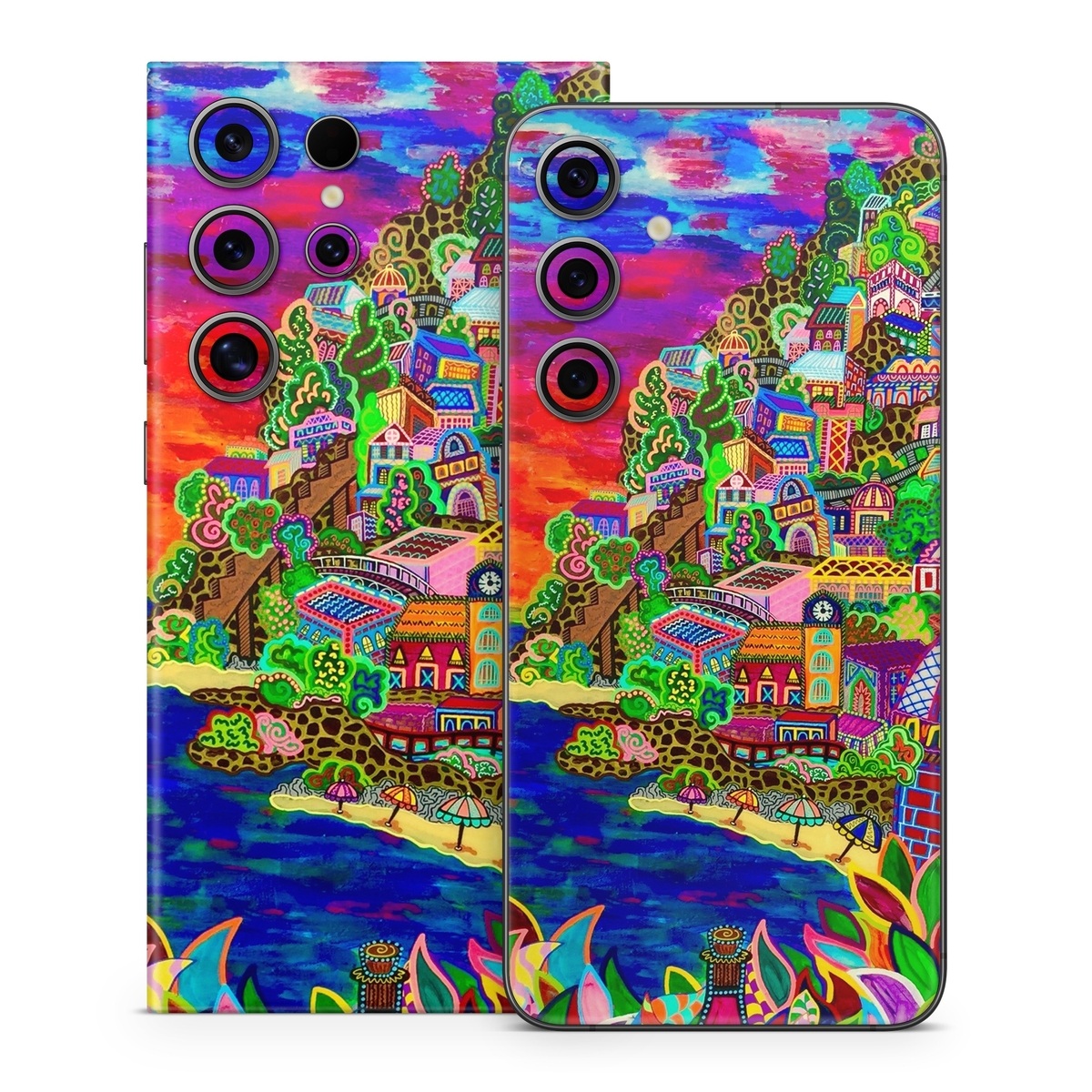 Samsung Galaxy S24 Series Skin design of Art, Modern art, Visual arts, Painting, with red, blue, yellow, purple, white, green, orange colors
