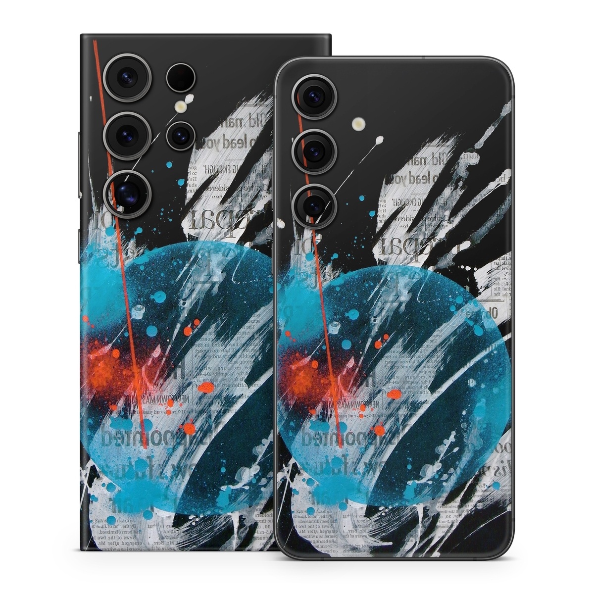 Samsung Galaxy S24 Series Skin design of Graphic design, Illustration, Graphics, Design, Art, Space, World, with black, gray, blue, red colors