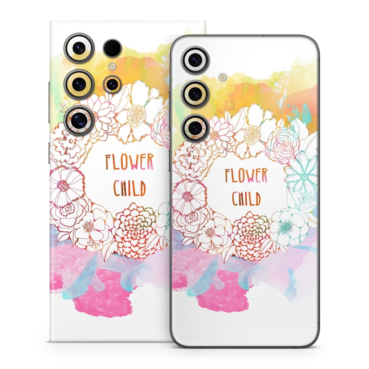 Samsung Galaxy S24 Series Skin design of Heart, Illustration, Clip art, with yellow, orange, pink, blue, red colors