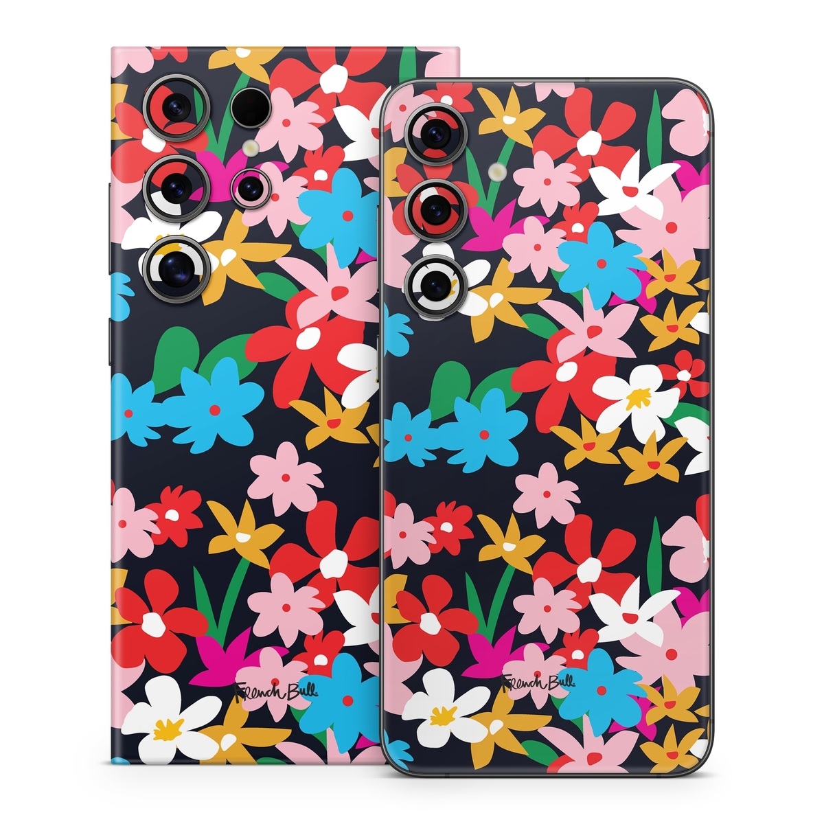Samsung Galaxy S24 Series Skin design of Colorfulness, Pattern, Art, Magenta, Rectangle, Event, Petal, Electric blue, Visual arts, with black, red, pink, white, blue, orange, green colors