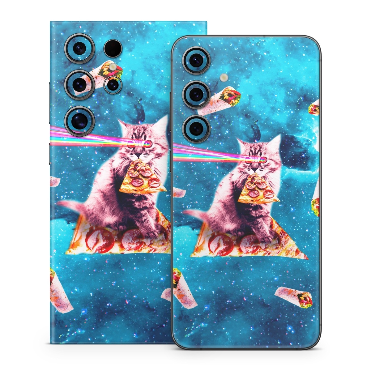 Samsung Galaxy S24 Series Skin design of Illustration, Organism, Graphic design, Art, Space, Fictional character, Extreme sport, Graphics, with blue, white, gray, yellow, red, orange colors