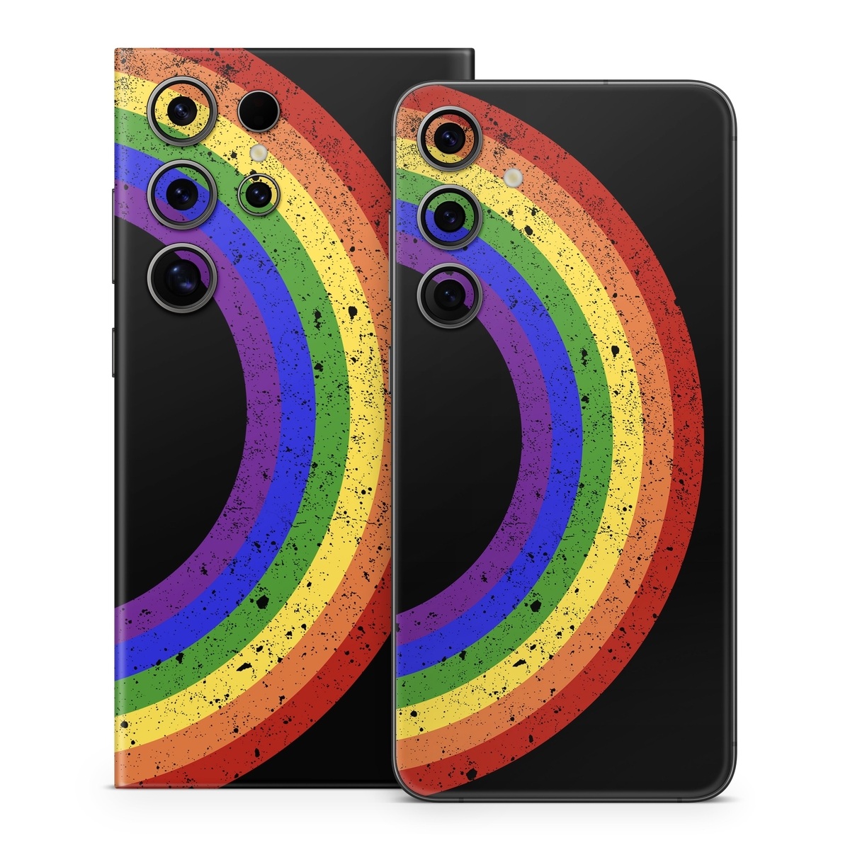 Samsung Galaxy S24 Series Skin design of Colorfulness, Circle, Graphics, Art, with black, blue, purple, green, yellow, orange, red colors