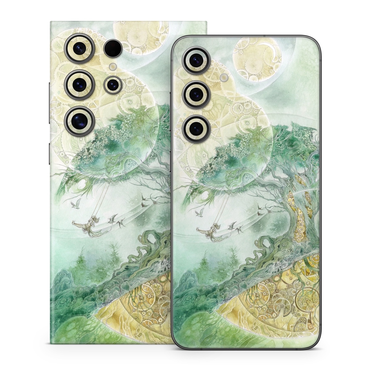 Samsung Galaxy S24 Series Skin design of Illustration, Organism, Art, World, Fictional character, with green, yellow, brown colors