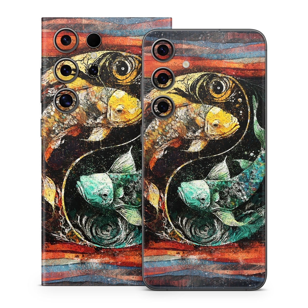 Samsung Galaxy S24 Series Skin design of Art paint, Paint, Painting, Art, Creative arts, Pattern, Visual arts, Mural, Illustration, Graphics, with black, red, blue, yellow, green, orange, purple colors