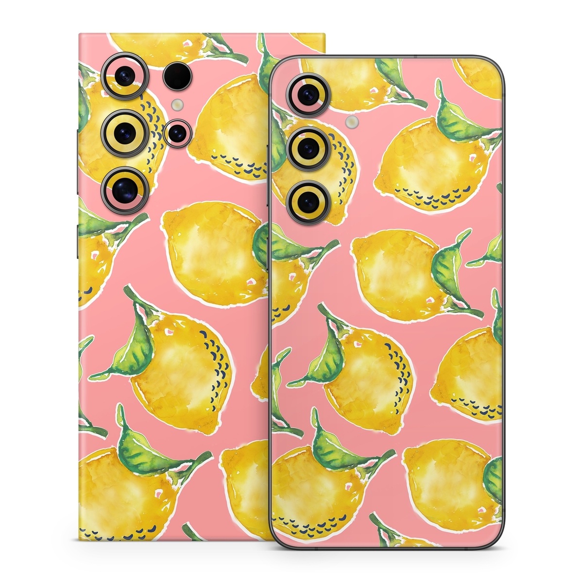 Samsung Galaxy S24 Series Skin design of Yellow, Plant, with yellow, green, pink colors
