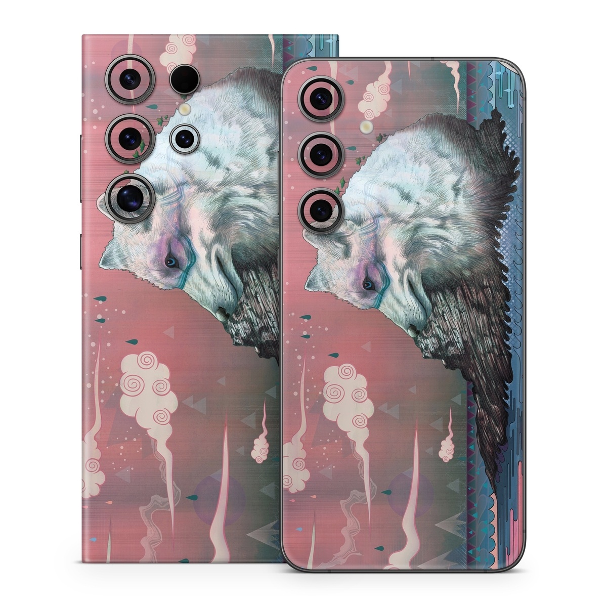 Samsung Galaxy S24 Series Skin design of Illustration, Art, with gray, black, blue, red, purple colors