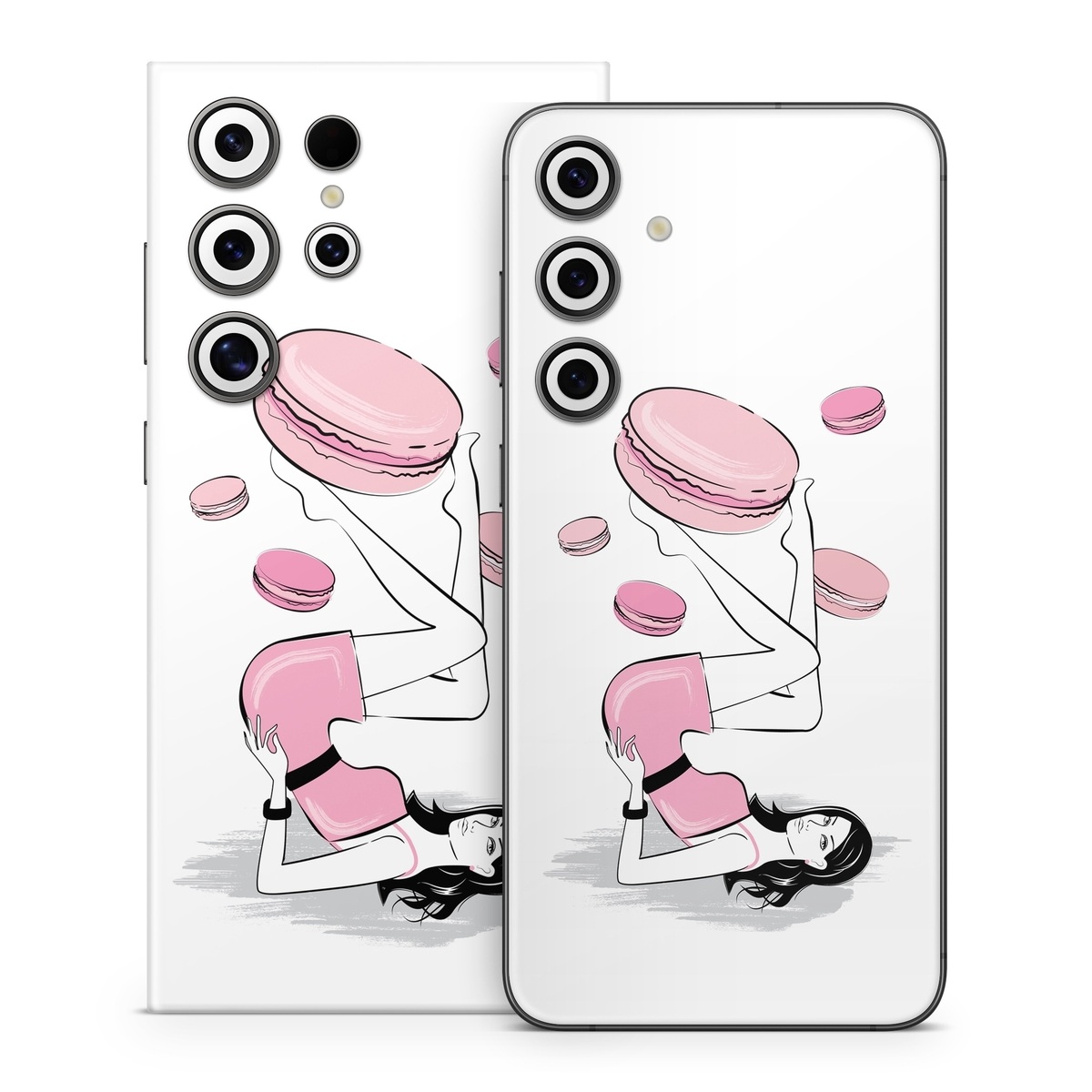 Samsung Galaxy S24 Series Skin design of Gesture, Pink, Cartoon, Happy, Art, Red, Font, Elbow, Magenta, Thumb, with white, black, pink, gray colors
