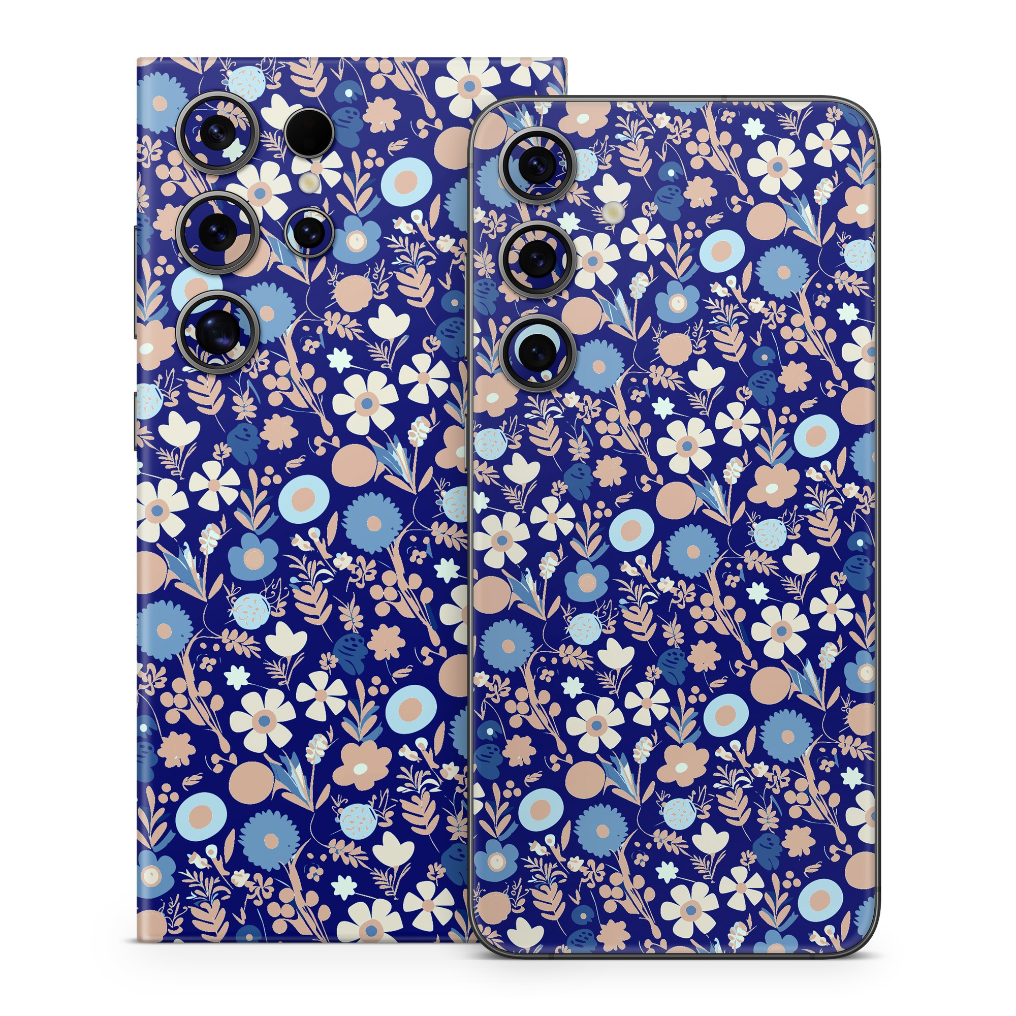 Samsung Galaxy S24 Series Skin design of Pattern, Art, Symmetry, Circle, Electric blue, with blue, white, pink colors