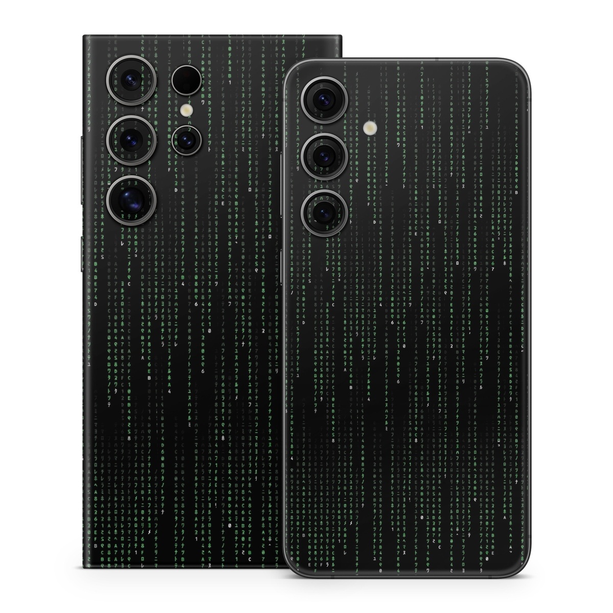 Samsung Galaxy S24 Series Skin design of Green, Black, Pattern, Symmetry, with black colors