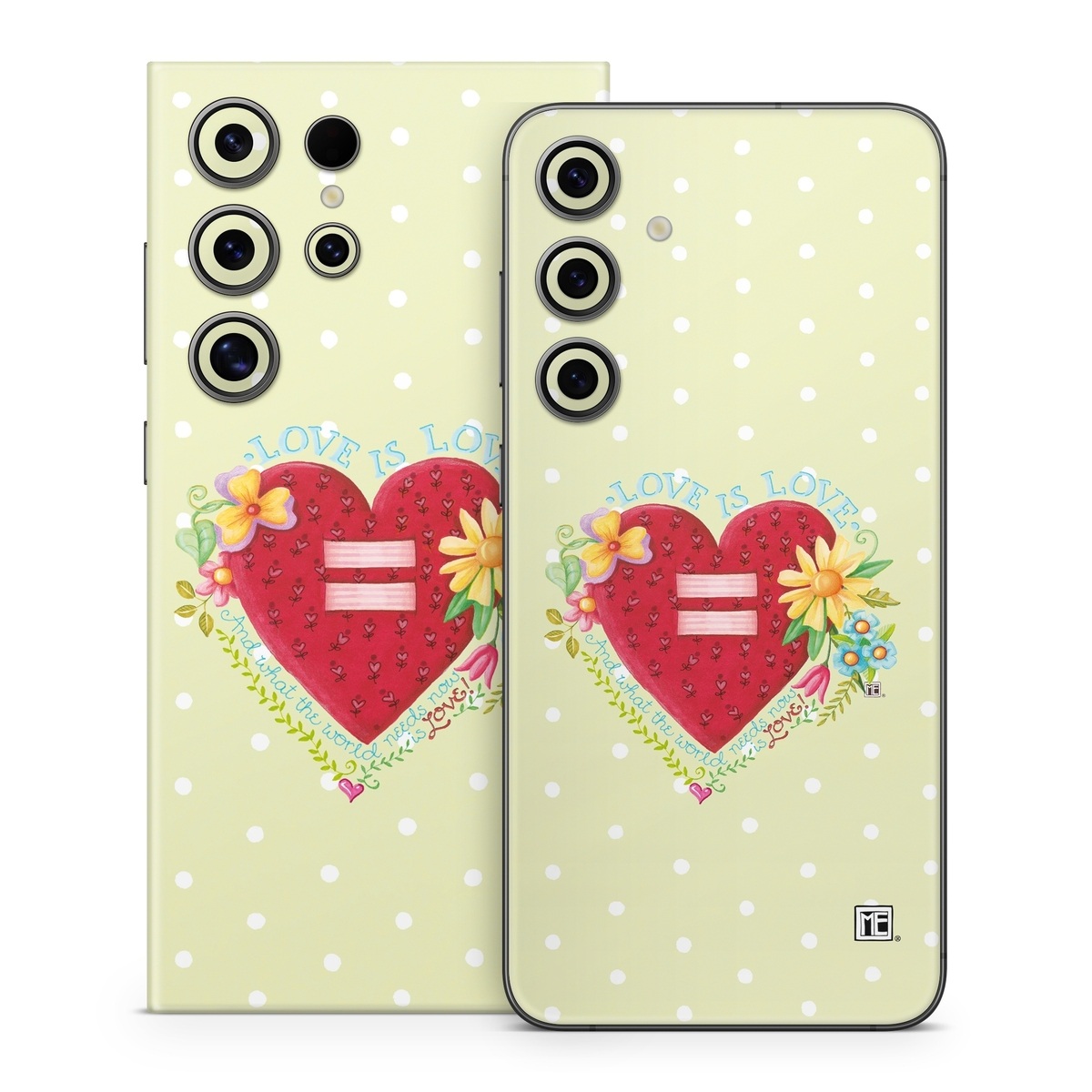 Samsung Galaxy S24 Series Skin design of Heart, Illustration, Pattern, Love, Valentine's day, Visual arts, Art, Graphic design, with red, blue, yellow, orange, purple, green, pink colors