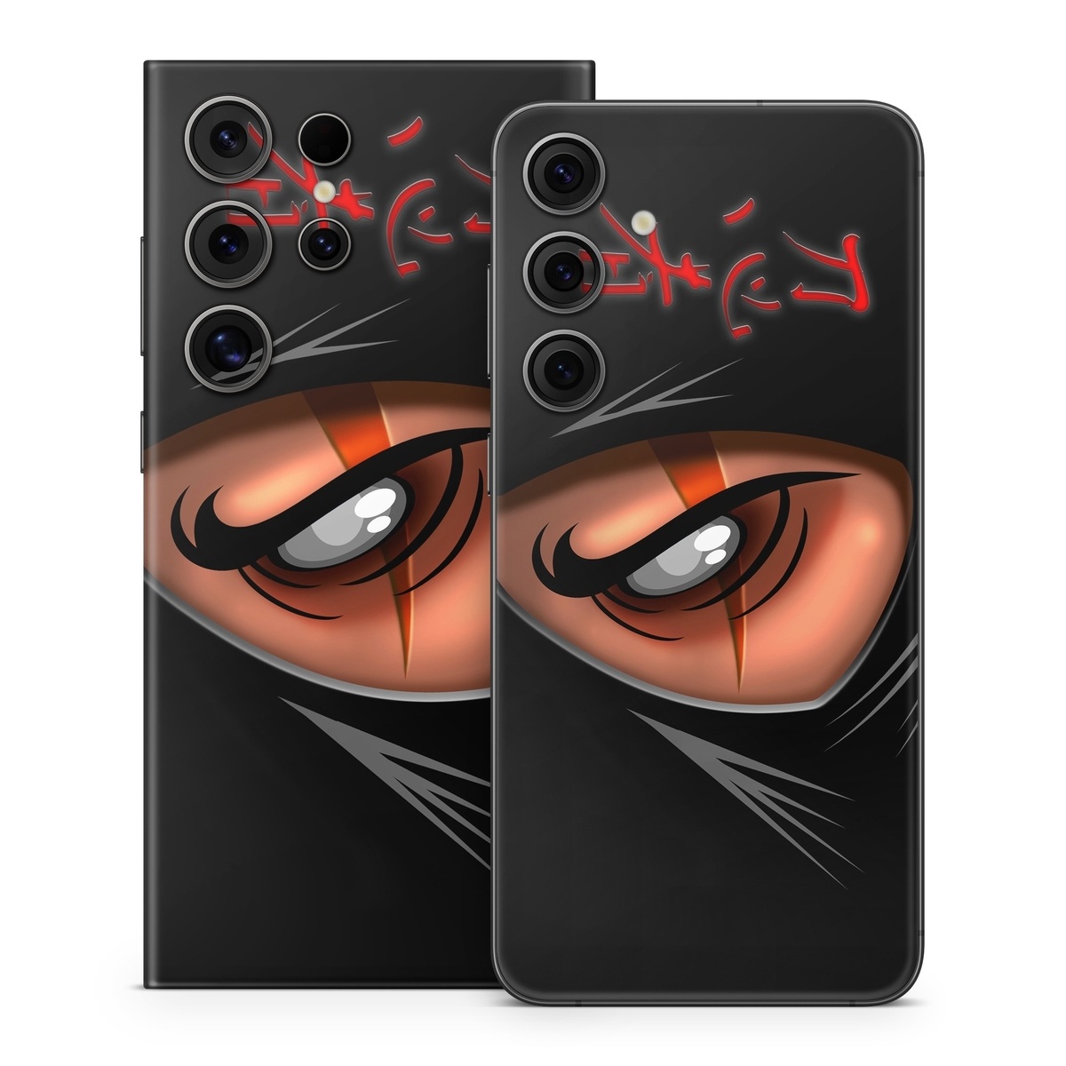 Samsung Galaxy S24 Series Skin design of Cartoon, Eye, Organ, Anime, Illustration, Mouth, Fictional character, Animation, Graphic design, Cg artwork, with black, red, green, pink, orange, gray colors
